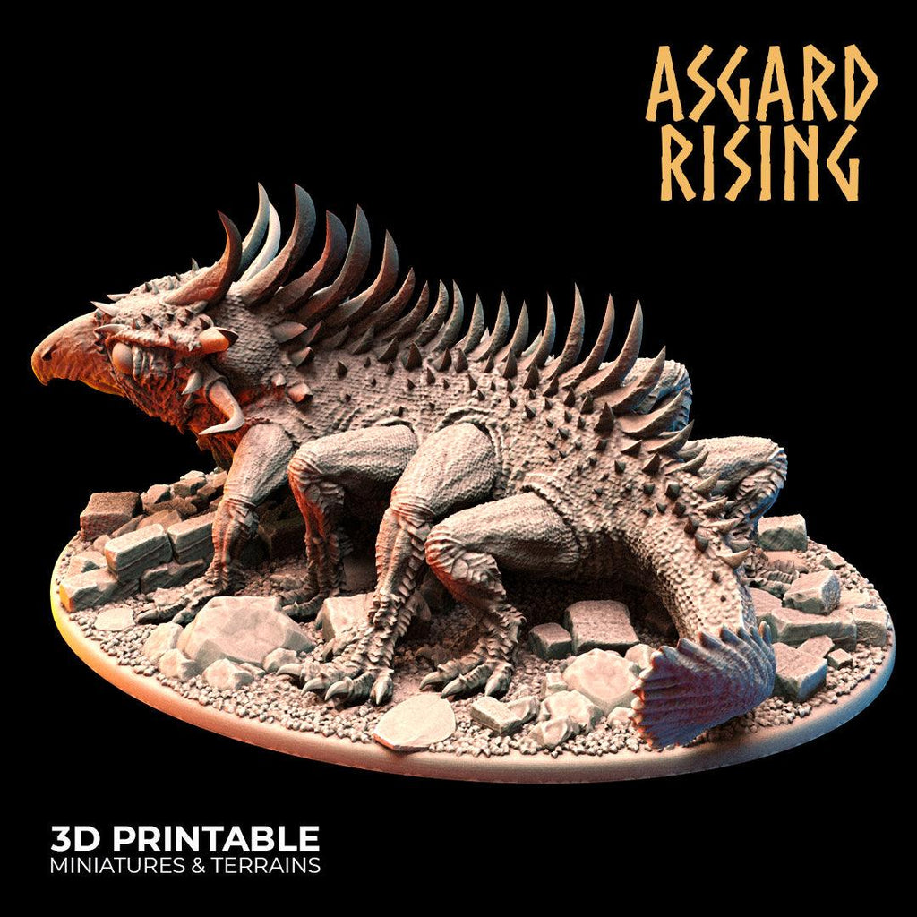3D Printed Asgard Rising King of Serpents - Basilisk 32mm D&D
