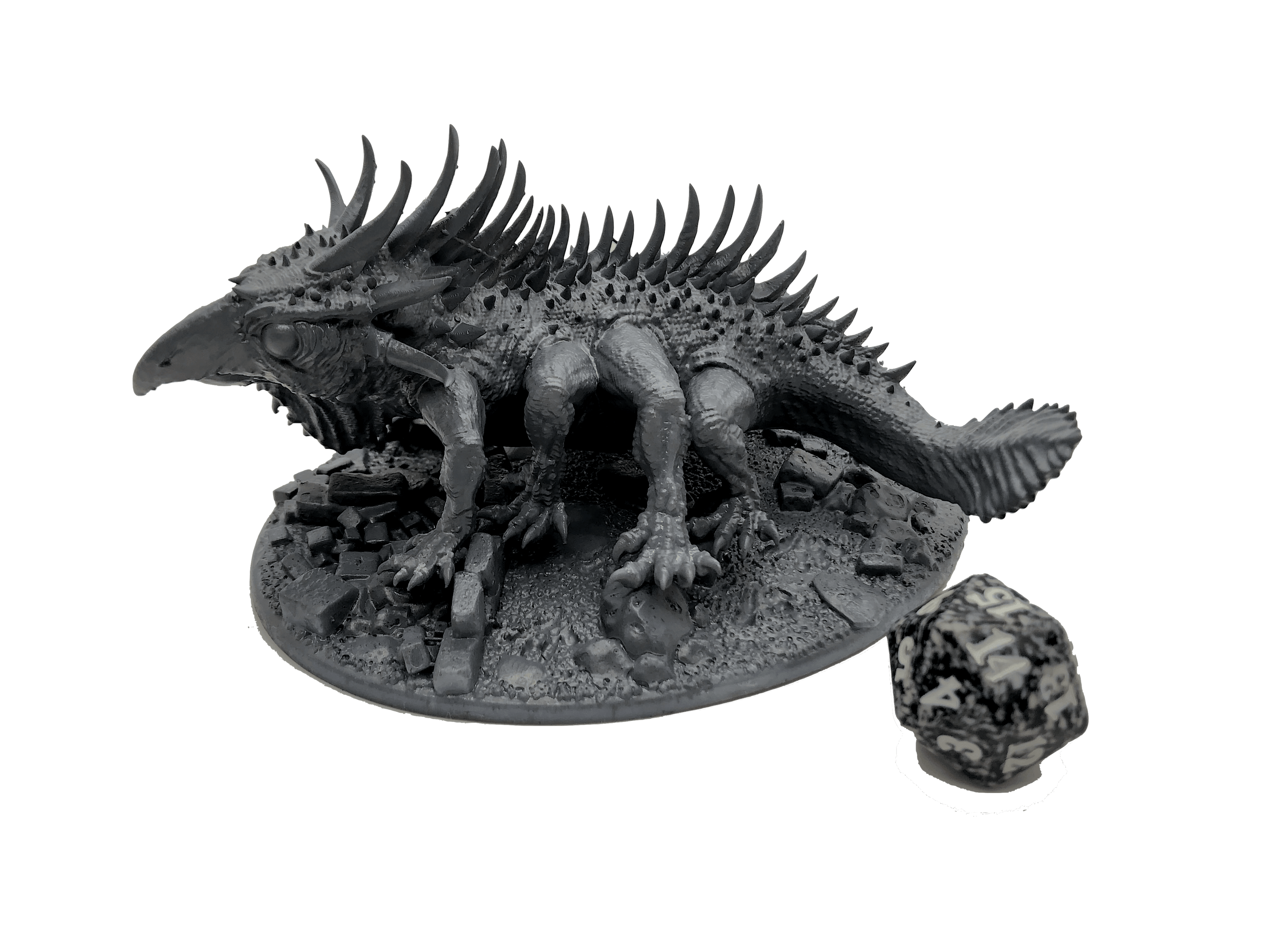 3D Printed Asgard Rising King of Serpents - Basilisk 32mm D&D
