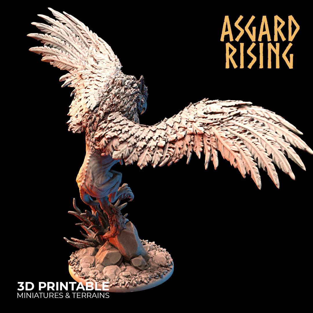 3D Printed Asgard Rising King of all Creatures Griffin Set - 32mm D&D
