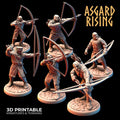 3D Printed Asgard Rising Medieval Bowmen Set 28mm - 32mm Ragnarok D&D