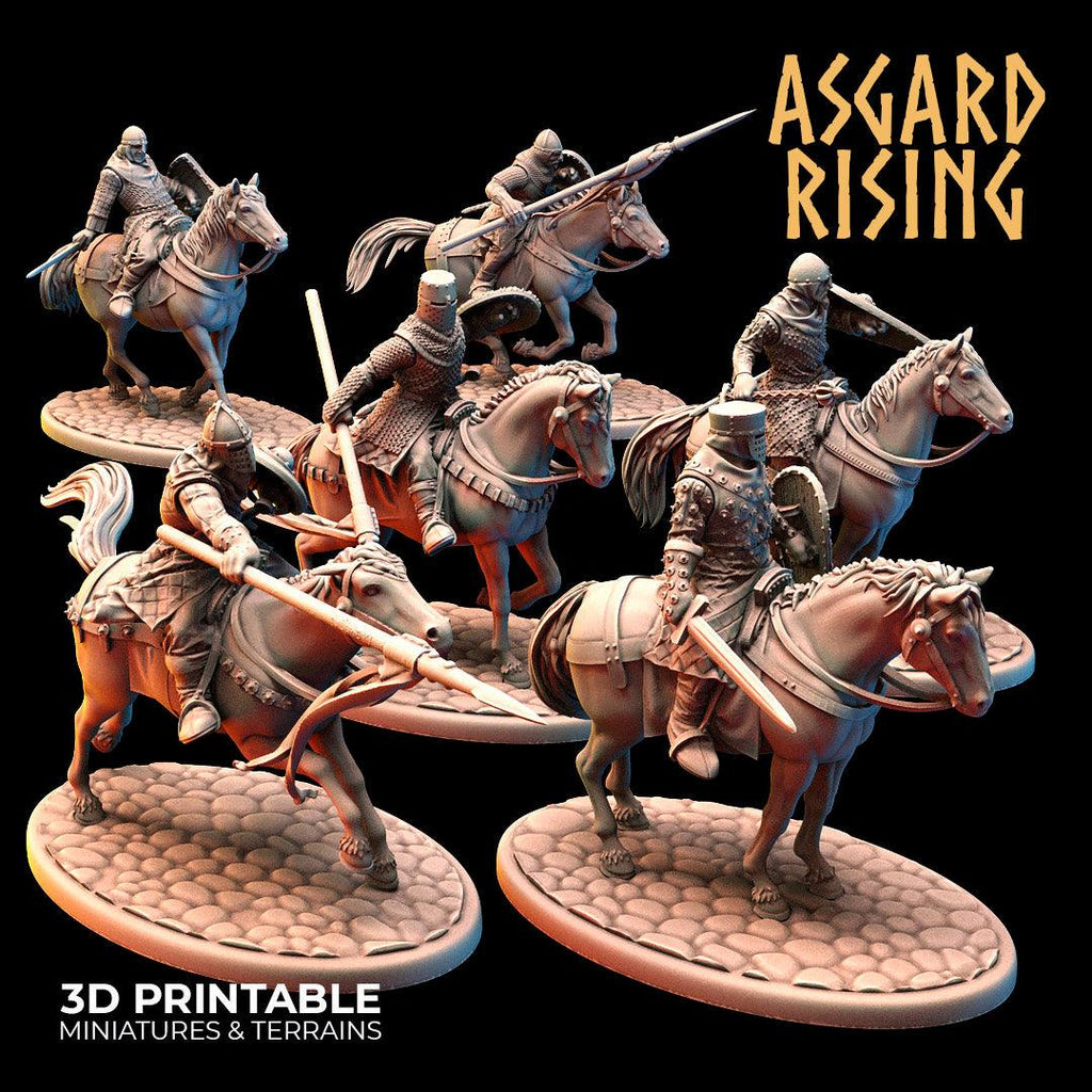 3D Printed Asgard Rising Medieval Calvary Set 28mm - 32mm Ragnarok D&D