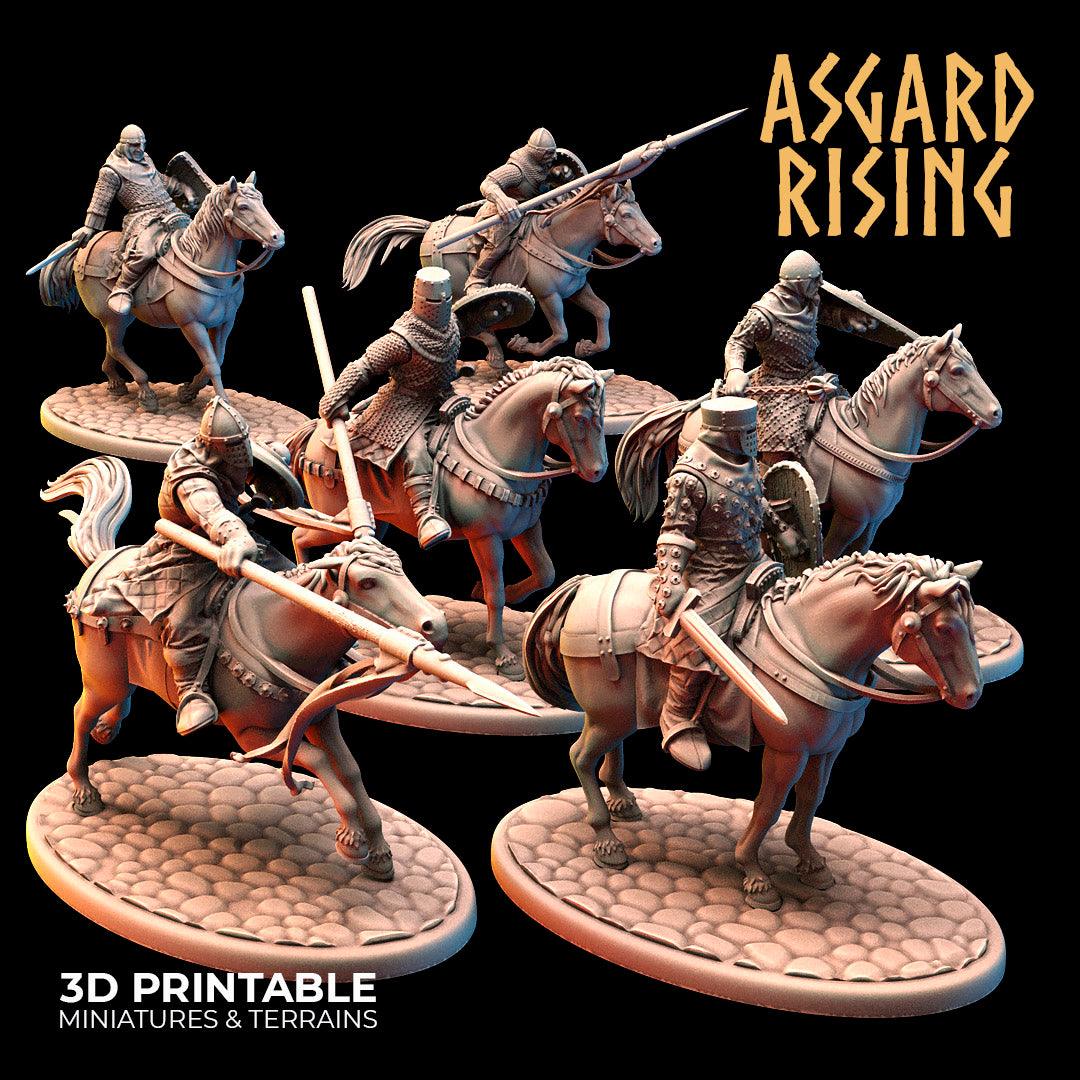 3D Printed Asgard Rising Medieval Calvary Set 28mm - 32mm Ragnarok D&D