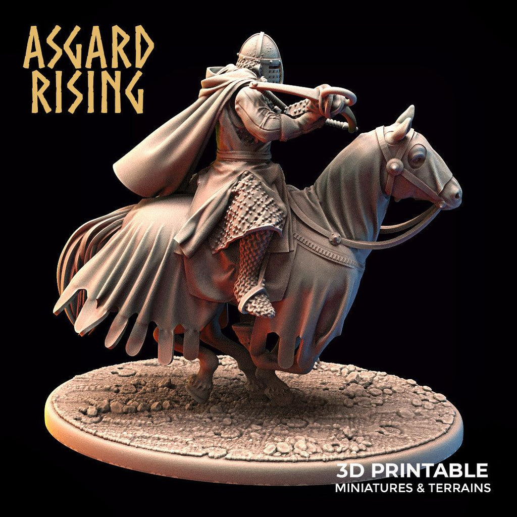 3D Printed Asgard Rising Medieval Heavy Calvary Running Crossbowman 32mm Ragnarok D&D