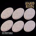 3D Printed Asgard Rising Pavement Oval Base Set 35x60mm  - 32mm D&D