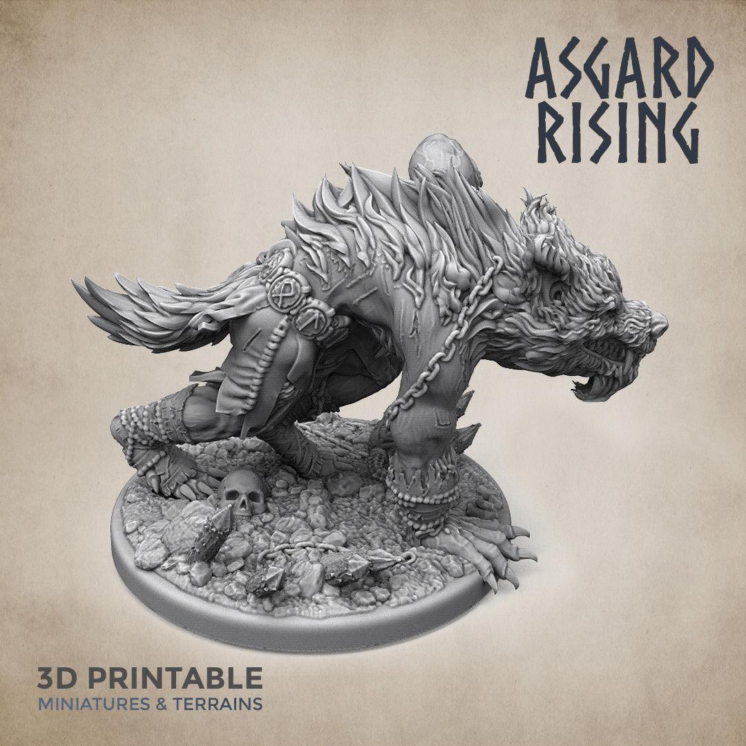 3D Printed Asgard Rising Shapeshifter Ulfhednar WereWolf 28mm-32mm Ragnarok D&D