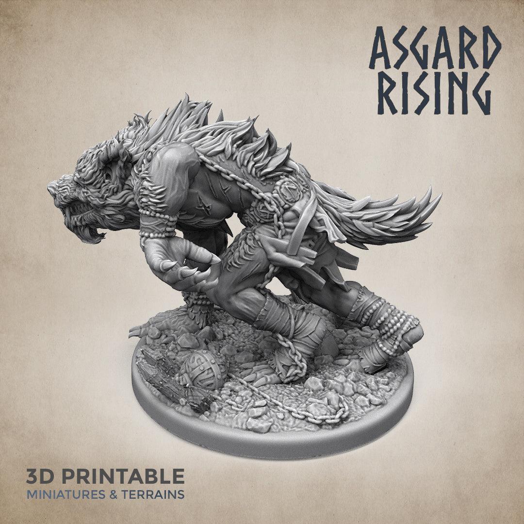 3D Printed Asgard Rising Shapeshifter Ulfhednar WereWolf 28mm-32mm Ragnarok D&D