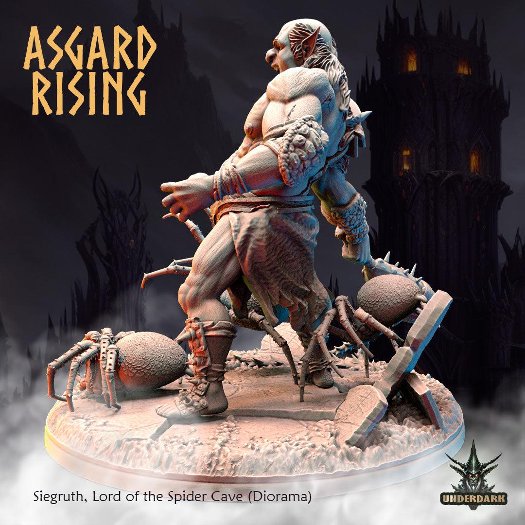 3D Printed Asgard Rising Siegruth Lord of the Spider Cave Diorama 28 32 mm Wargaming DnD