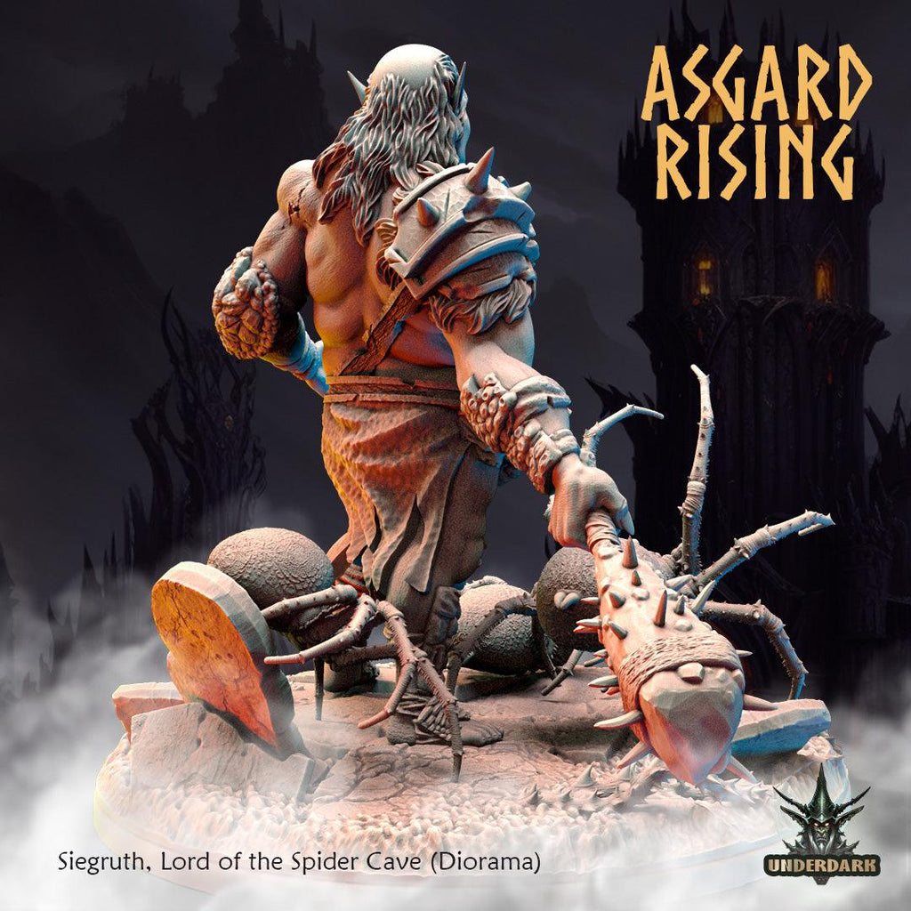 3D Printed Asgard Rising Siegruth Lord of the Spider Cave Diorama 28 32 mm Wargaming DnD