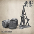 3D Printed Asgard Rising Smoked Sturgeon and Modular Barrels 32mm D&D