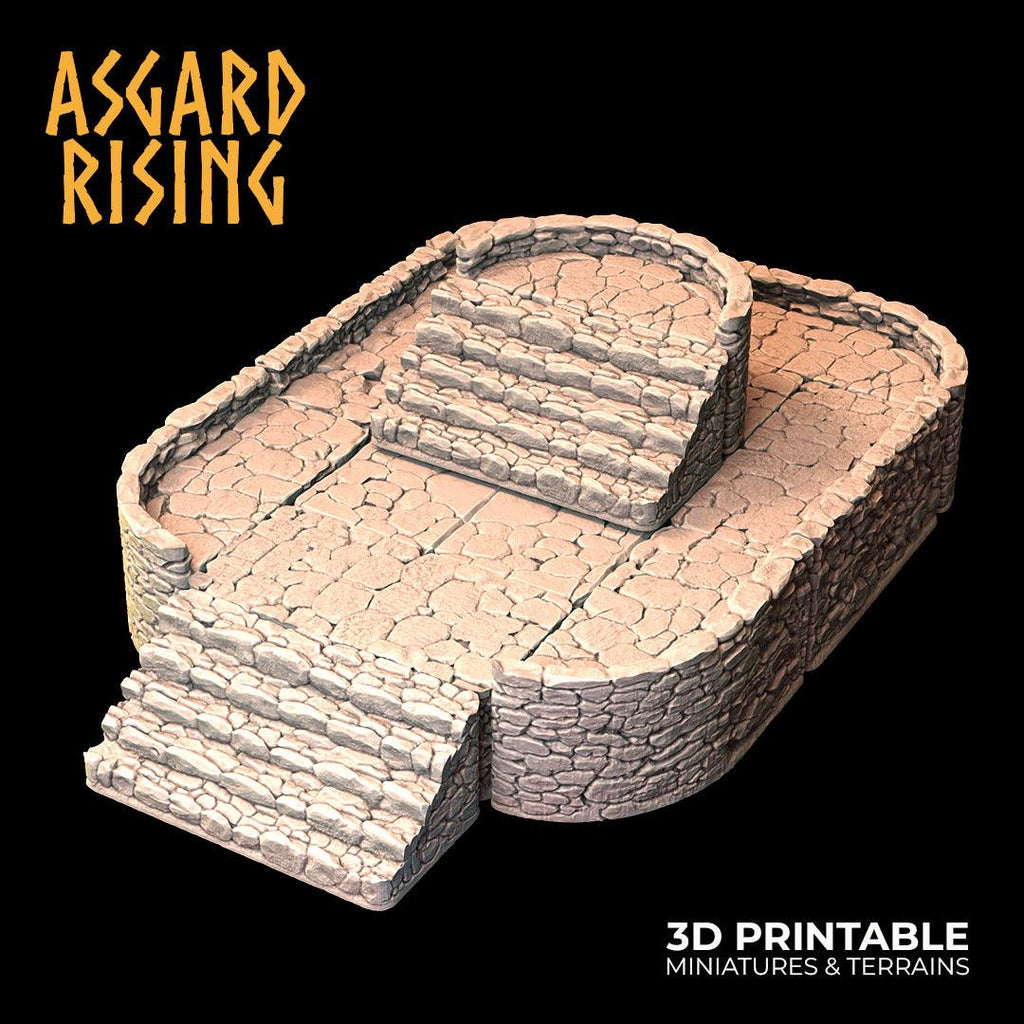 3D Printed Asgard Rising Stone Foundation 28 32 mm Wargaming DnD