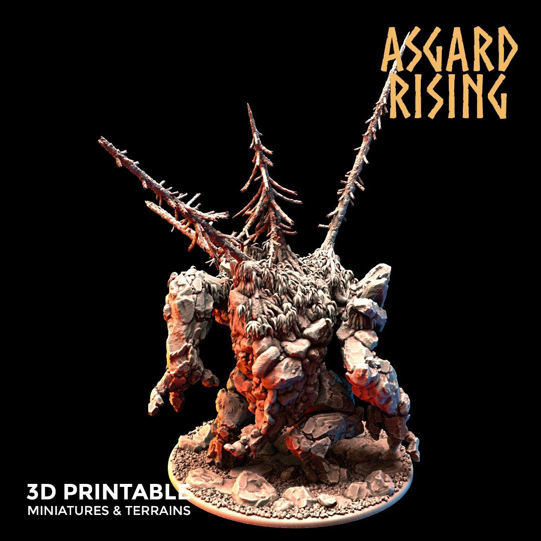 3D Printed Asgard Rising Stone Troll Idol 28mm 32mm D&D