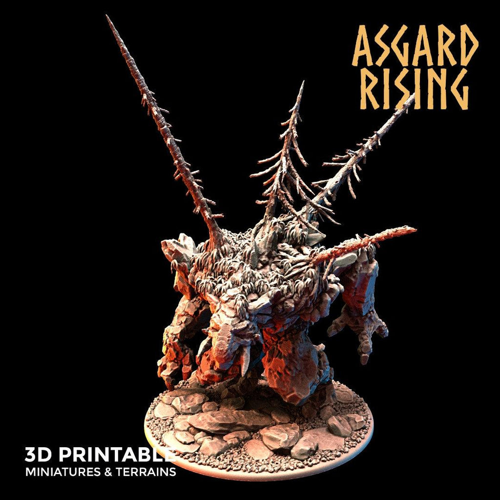 3D Printed Asgard Rising Stone Troll Idol 28mm 32mm D&D