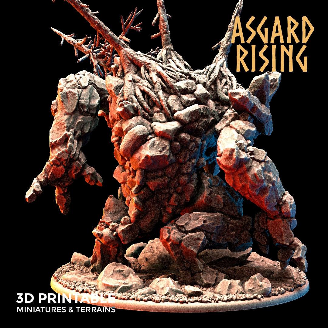 3D Printed Asgard Rising Stone Troll Idol 28mm 32mm D&D