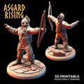 3D Printed Asgard Rising Viking Archer 32mm Ragnarok D&D