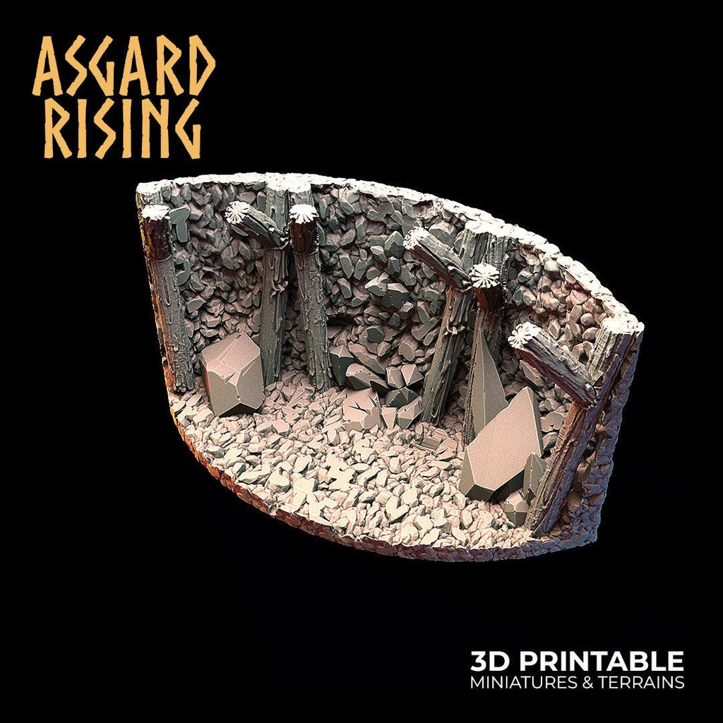 3D Printed Asgard Rising Viking Moutain Hideout Modular Set 28mm - 32mm