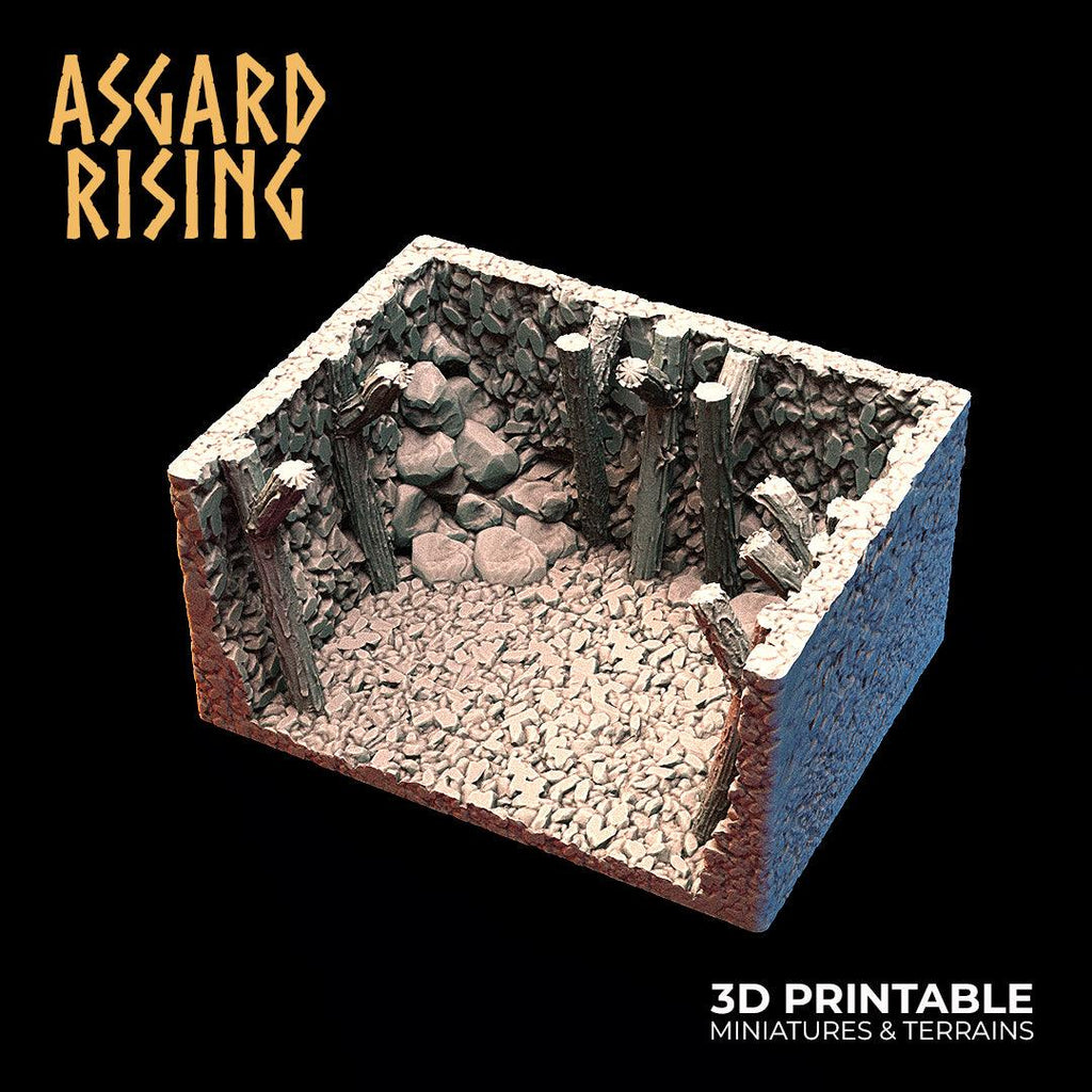 3D Printed Asgard Rising Viking Moutain Hideout Modular Set 28mm - 32mm