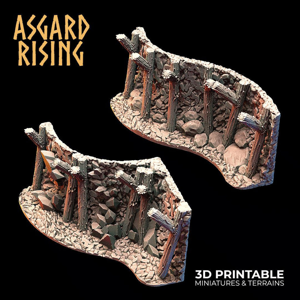 3D Printed Asgard Rising Viking Moutain Hideout Modular Set 28mm - 32mm