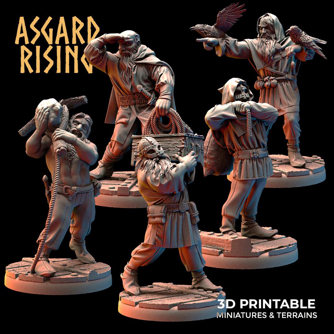 3D Printed Asgard Rising Viking Sailors Crew 28 32 mm Wargaming DnD