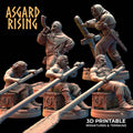 3D Printed Asgard Rising Viking Sailors Rowers 28 32 mm Wargaming DnD