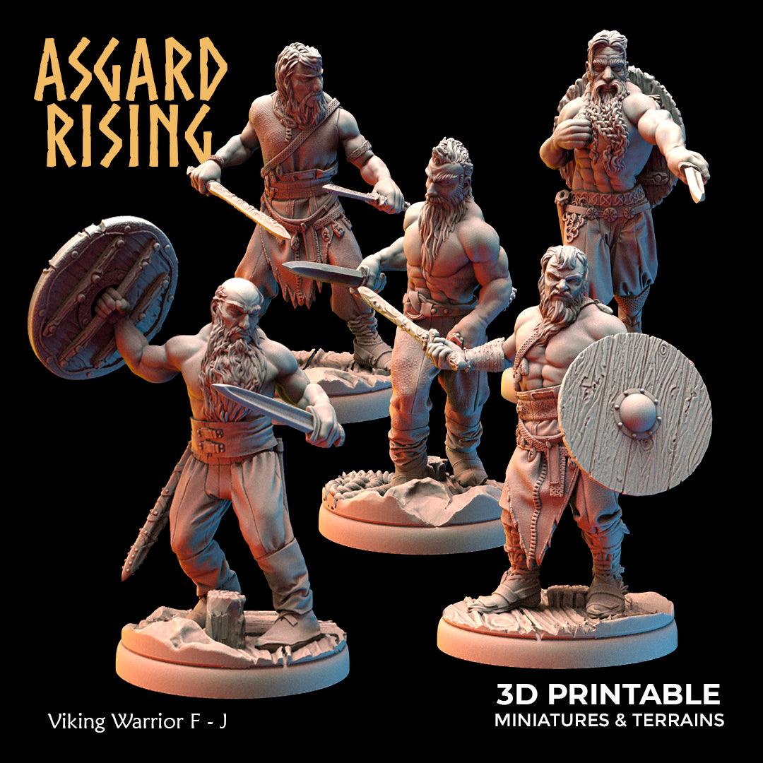 3D Printed Asgard Rising Viking Warriors Set 2 28 32 mm Wargaming DnD