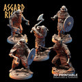 3D Printed Asgard Rising Vikings of the White Bear Clan Warriors 28mm - 32mm