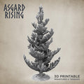 3D Printed Asgard Rising Young Conifers Firs Tree 32mm D&D