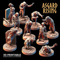 3D Printed Asgard Rising Zombies Undead Set 28mm - 32mm