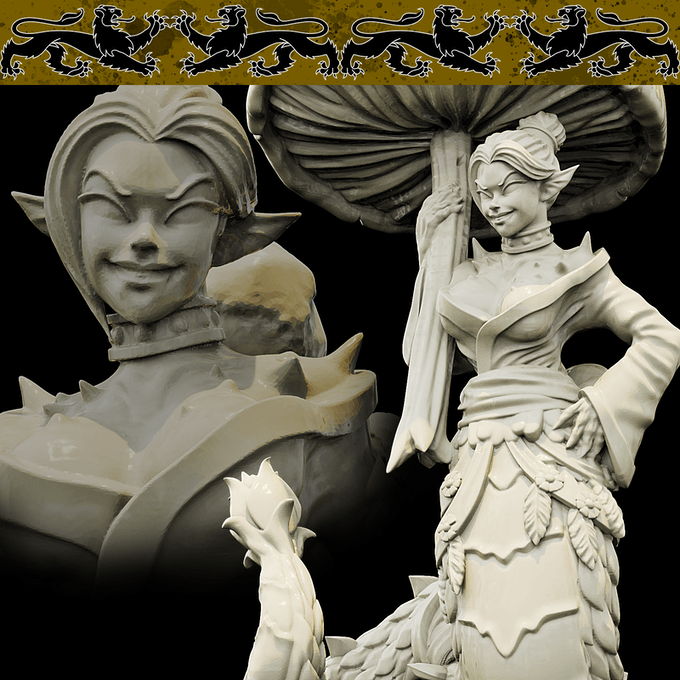 3D Printed Bestiary Vol. 4 Nafarrate - Aldoris Forest Spirit 32mm Ragnarok D&D