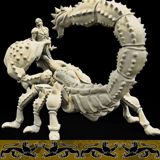 3D Printed Bestiary Vol. 4 Nafarrate - Astrakon Scorpion 32mm Ragnarok D&D