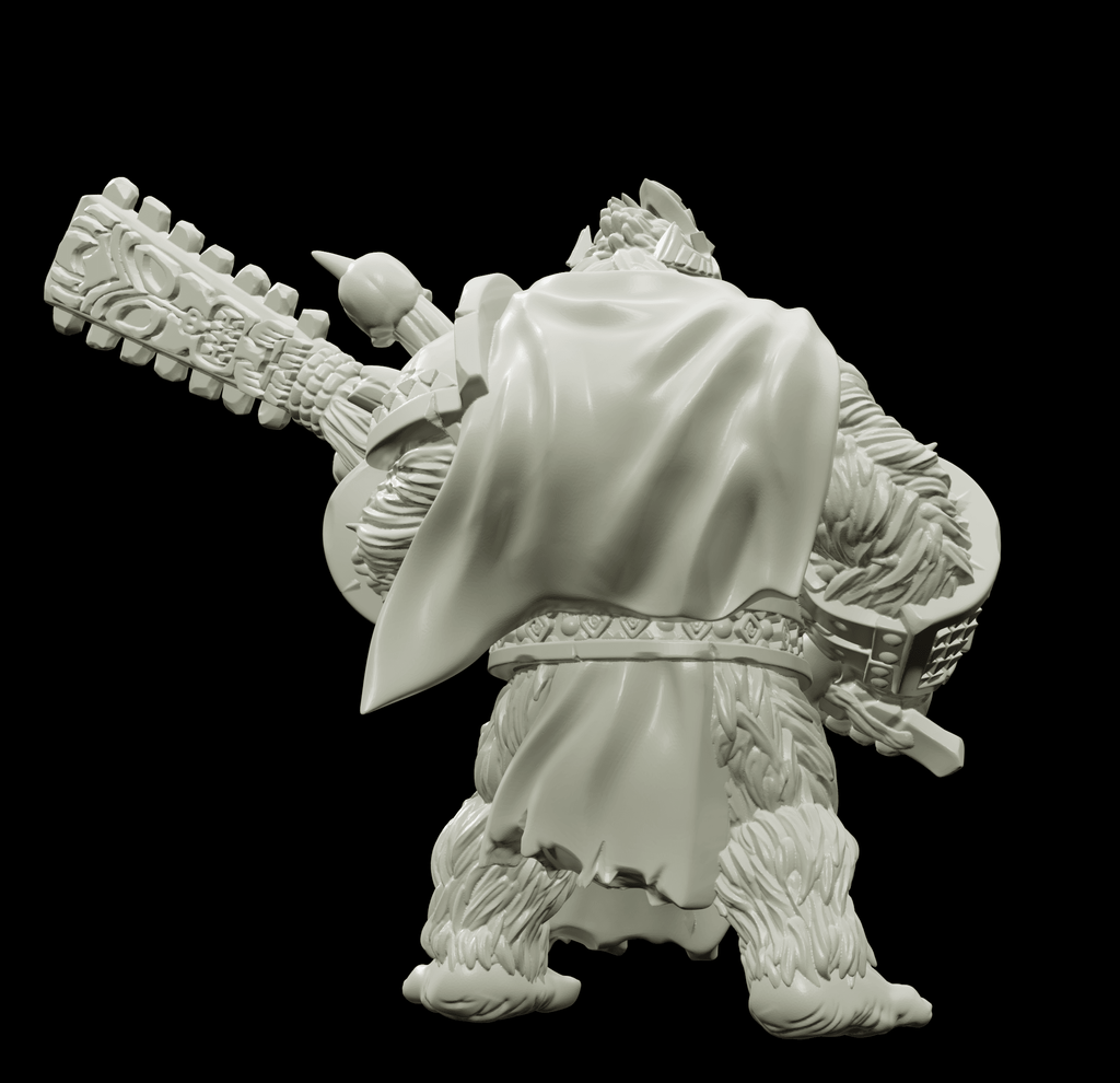 3D Printed Bestiary Vol. 4 Nafarrate - Banzai Gorilla King 32mm Ragnarok D&D