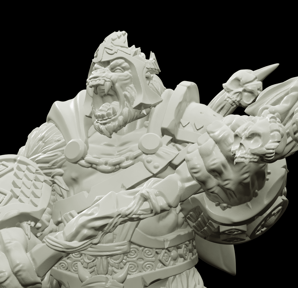 3D Printed Bestiary Vol. 4 Nafarrate - Banzai Gorilla King 32mm Ragnarok D&D