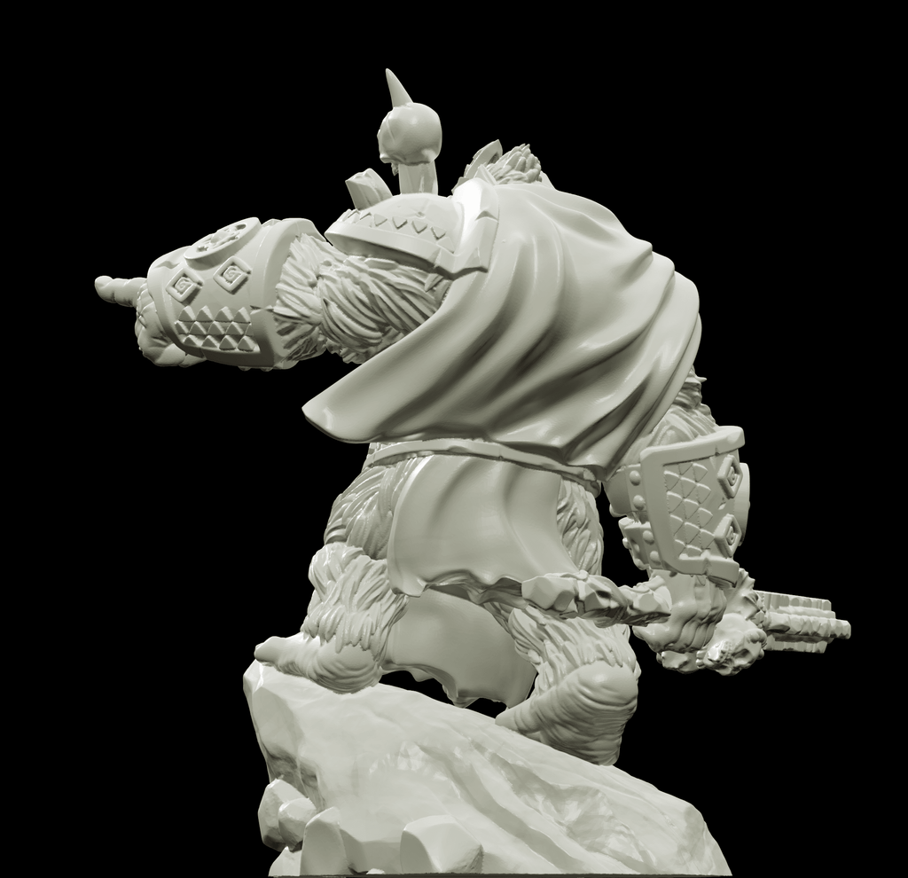3D Printed Bestiary Vol. 4 Nafarrate - Banzai Gorilla King 32mm Ragnarok D&D