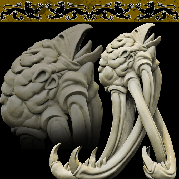 3D Printed Bestiary Vol. 4 Nafarrate - Brain Abomination 32mm Ragnarok D&D