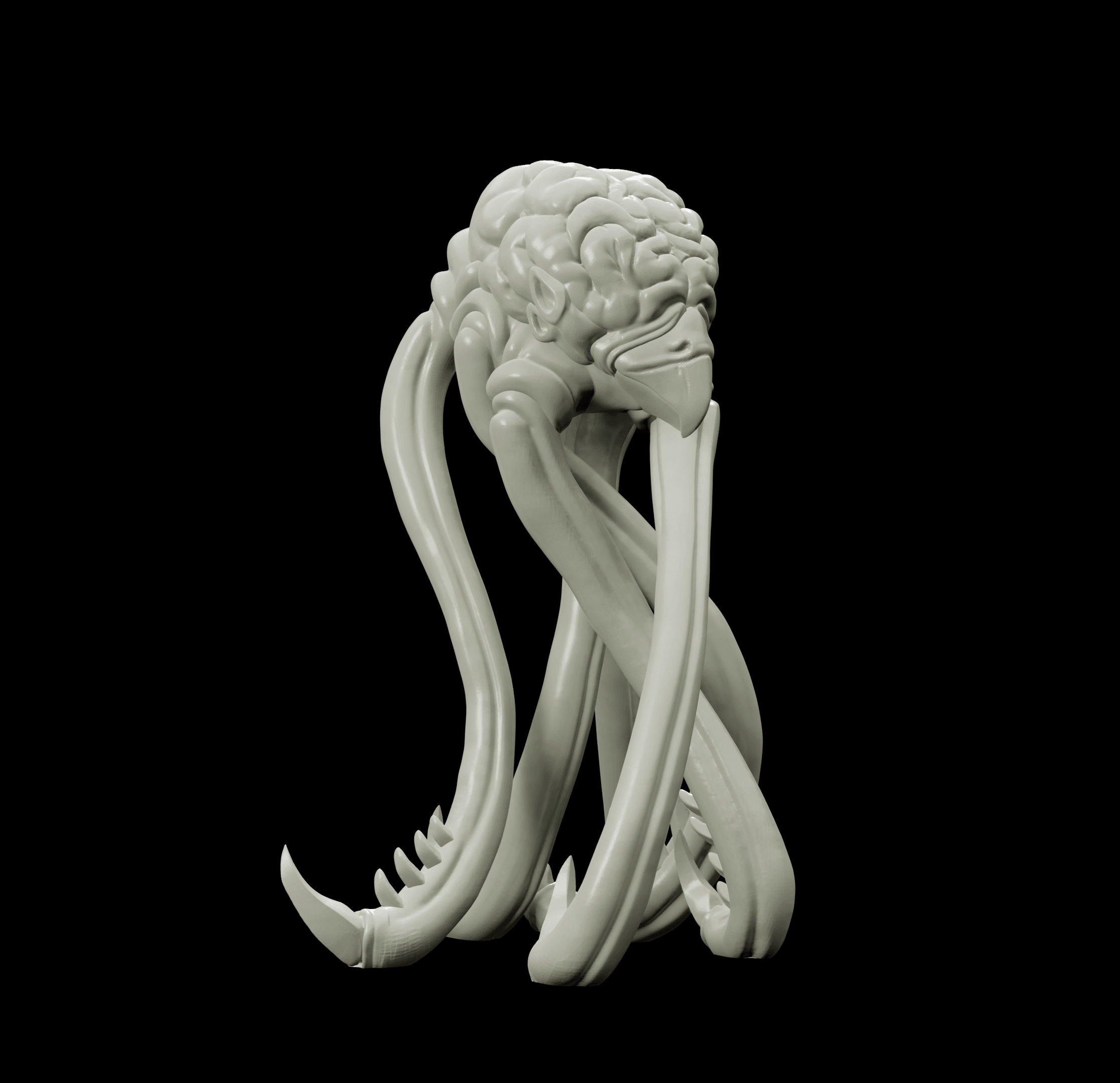 3D Printed Bestiary Vol. 4 Nafarrate - Brain Abomination 32mm Ragnarok D&D