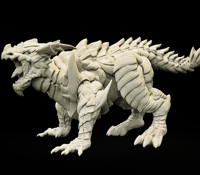 3D Printed Bestiary Vol. 4 Nafarrate - Cidraen Thunder Dragon 32mm Ragnarok D&D