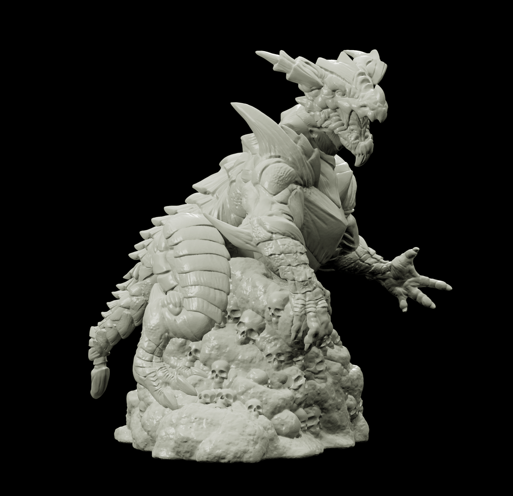 3D Printed Bestiary Vol. 4 Nafarrate - Cidraen Thunder Dragon 32mm Ragnarok D&D