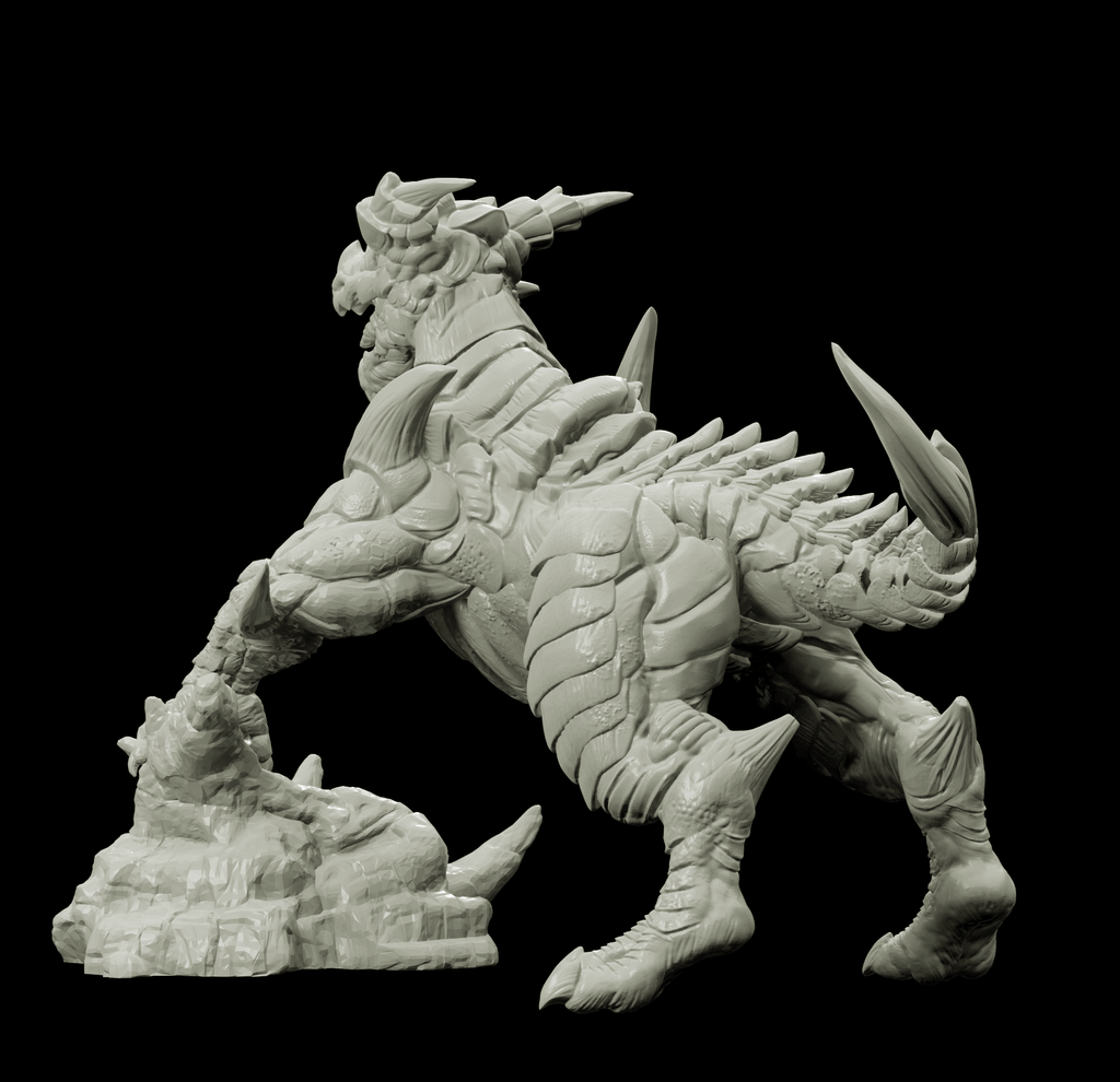 3D Printed Bestiary Vol. 4 Nafarrate - Cidraen Thunder Dragon 32mm Ragnarok D&D
