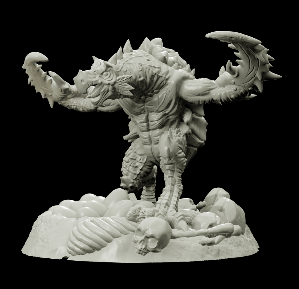3D Printed Bestiary Vol. 4 Nafarrate - Corvolture Beast 32mm Ragnarok D&D