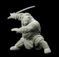 3D Printed Bestiary Vol. 4 Nafarrate - Cu Chulan Bear Monk 32mm Ragnarok D&D