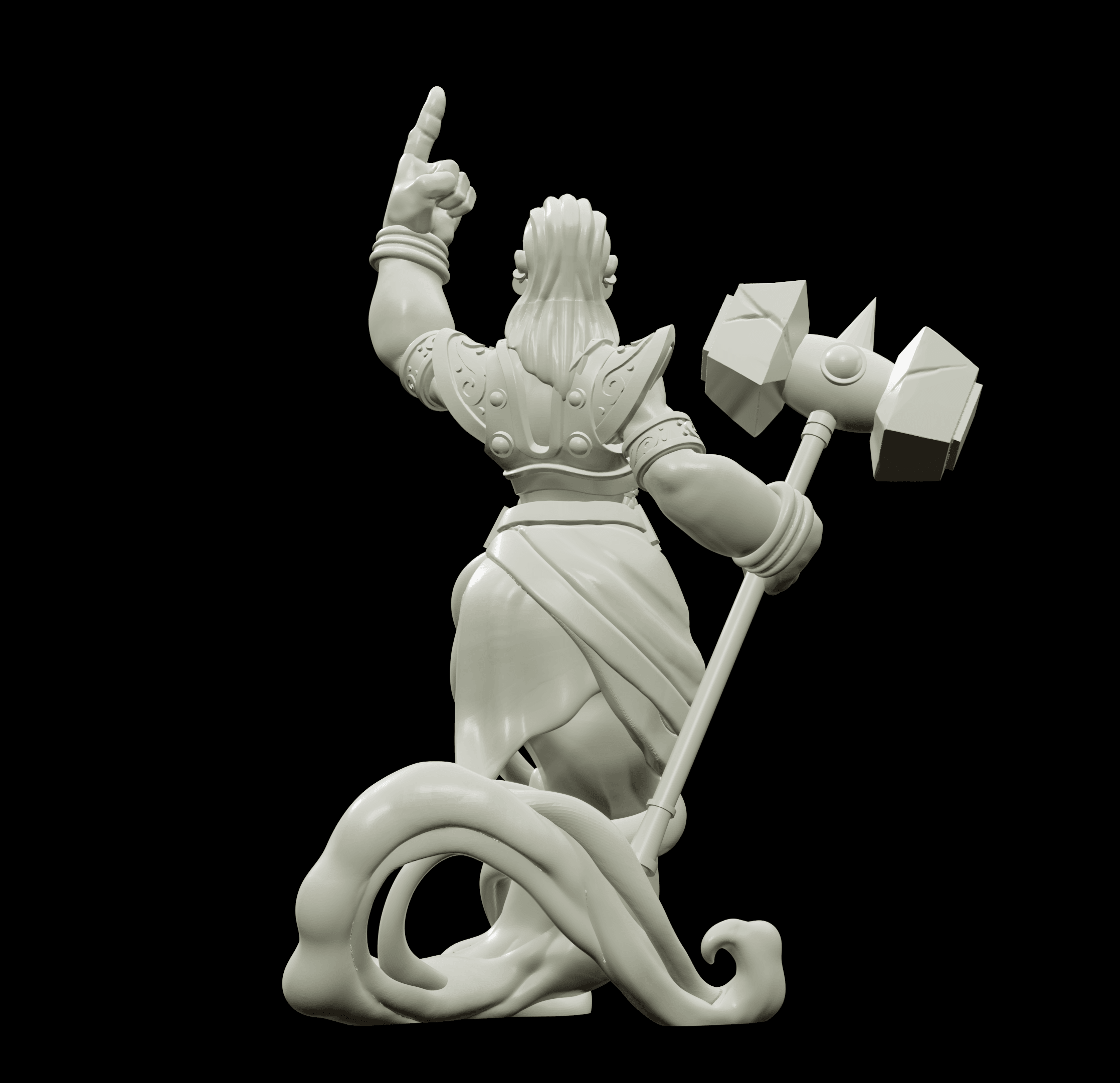 3D Printed Bestiary Vol. 4 Nafarrate - Earth Genie 32mm Ragnarok D&D