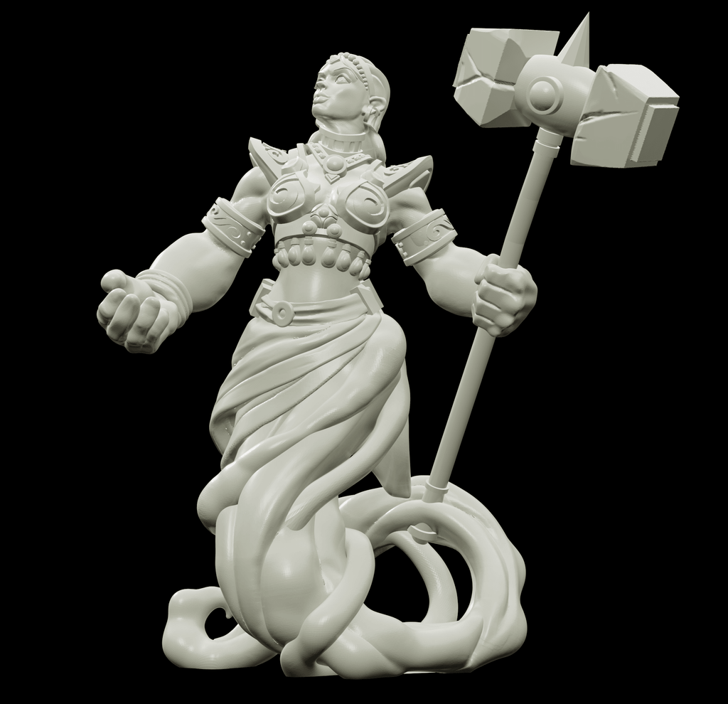 3D Printed Bestiary Vol. 4 Nafarrate - Earth Genie 32mm Ragnarok D&D