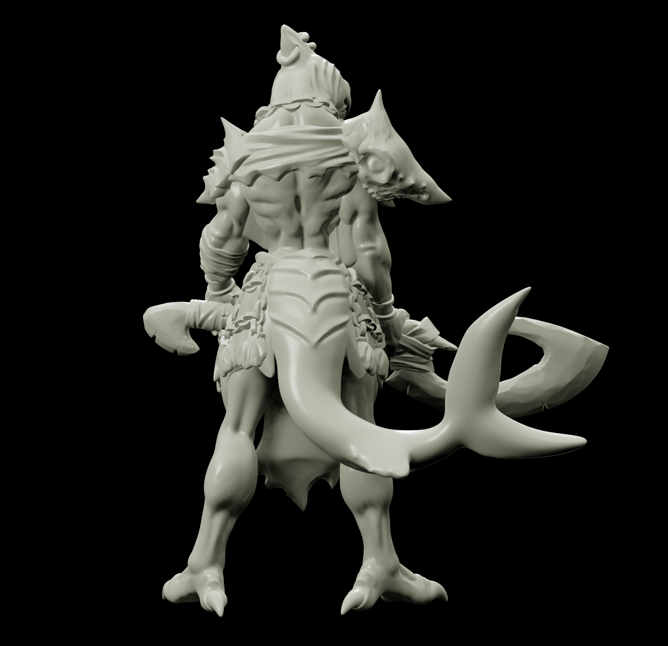 3D Printed Bestiary Vol. 4 Nafarrate - Ephyra Lady Shark 32mm Ragnarok D&D