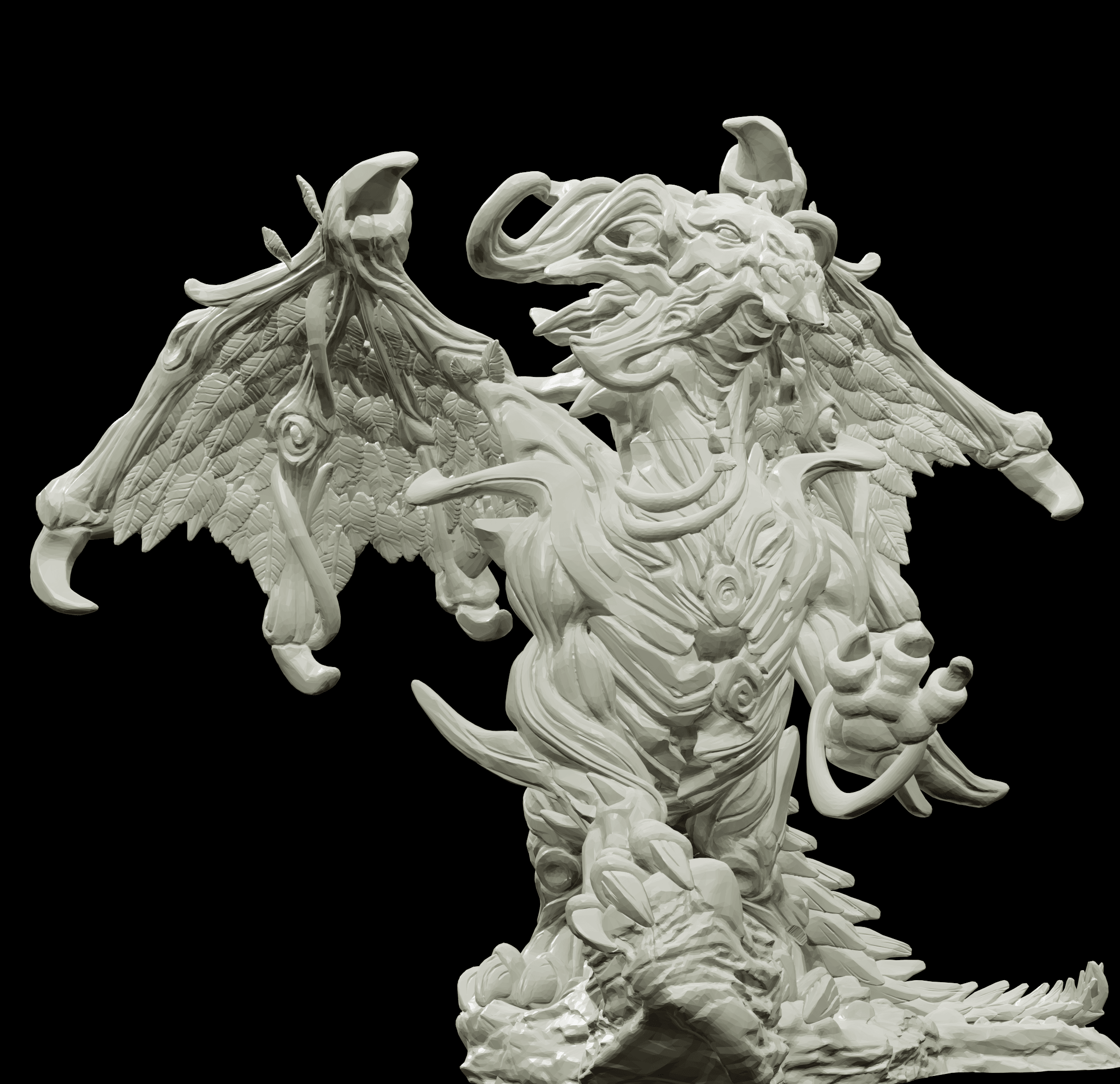 3D Printed Bestiary Vol. 4 Nafarrate - Frukag Forrest Dragon 32mm Ragnarok D&D