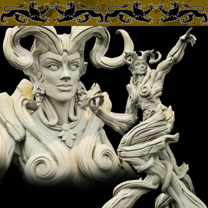 3D Printed Bestiary Vol. 4 Nafarrate - Gaia 32mm Ragnarok D&D