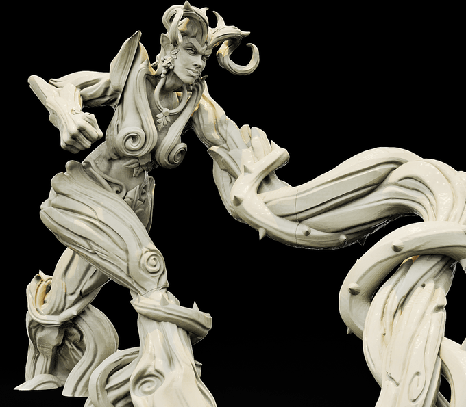 3D Printed Bestiary Vol. 4 Nafarrate - Gaia 32mm Ragnarok D&D