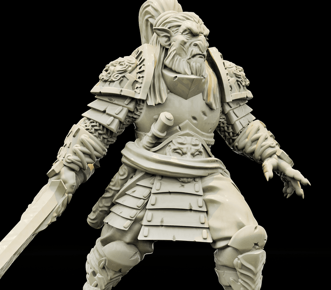 3D Printed Bestiary Vol. 4 Nafarrate - Hobgoblin 32mm Ragnarok D&D