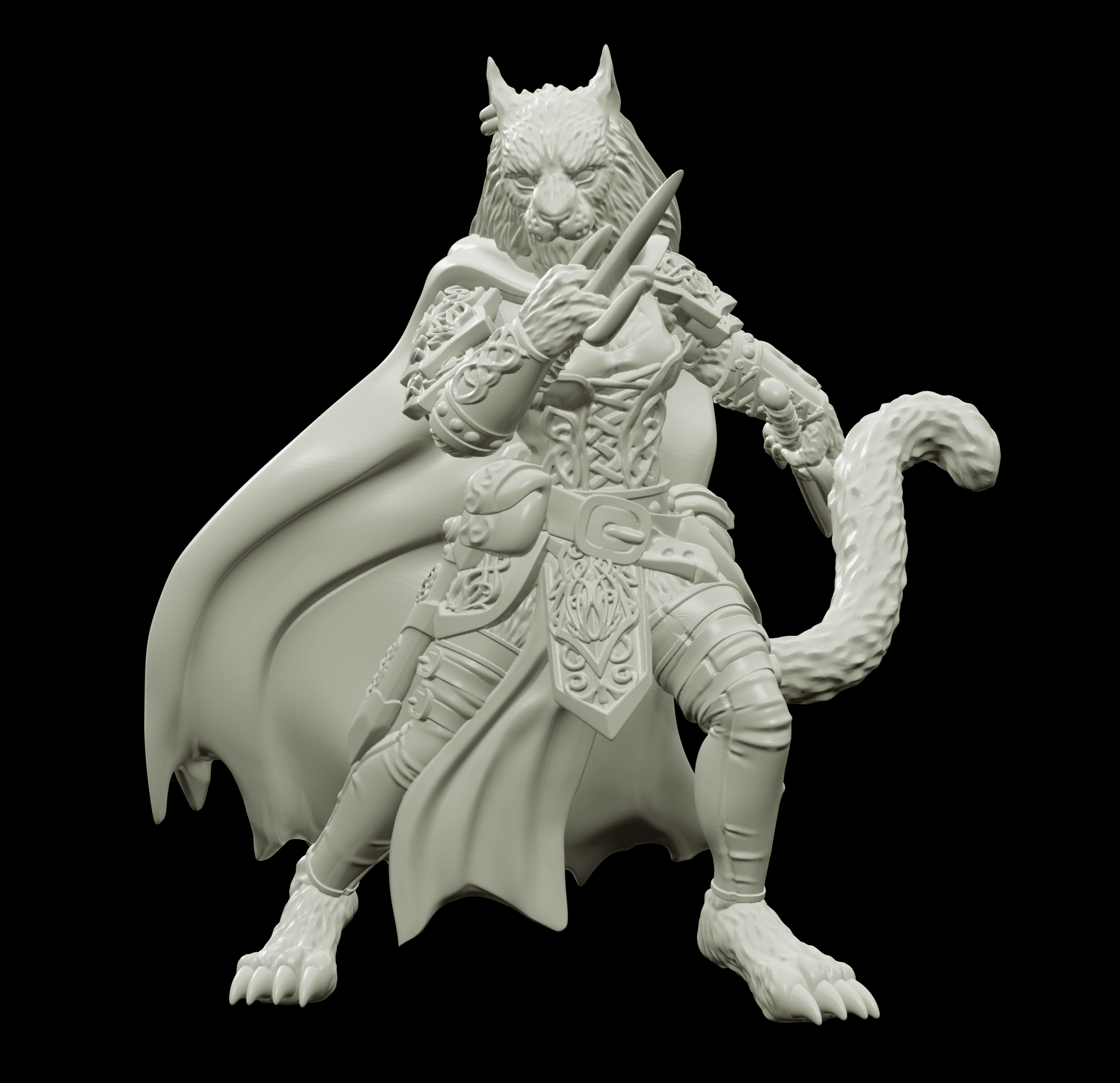 3D Printed Bestiary Vol. 4 Nafarrate - Ishu Tigress 32mm Ragnarok D&D