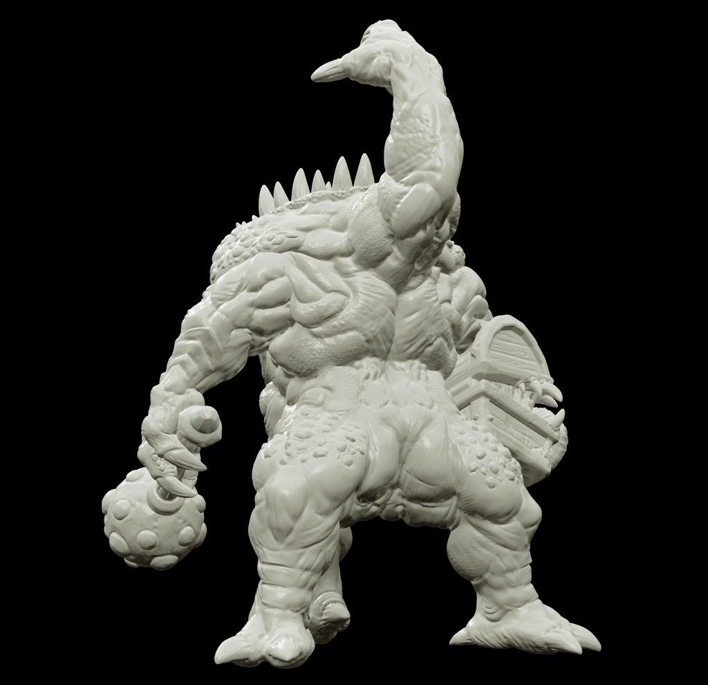 3D Printed Bestiary Vol. 4 Nafarrate - Iutreli Abomination 32mm Ragnarok D&D