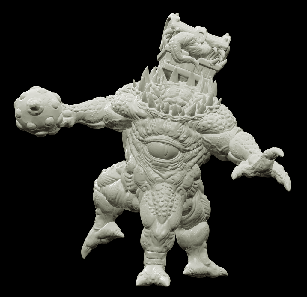 3D Printed Bestiary Vol. 4 Nafarrate - Iutreli Abomination 32mm Ragnarok D&D