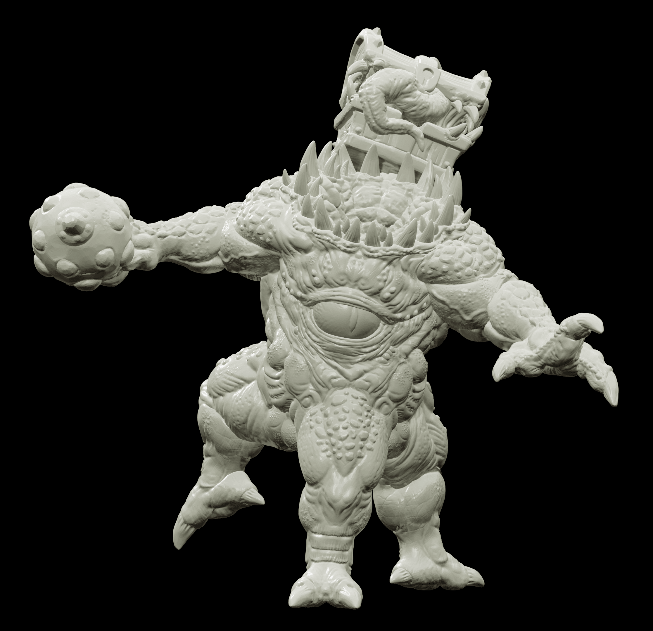 3D Printed Bestiary Vol. 4 Nafarrate - Iutreli Abomination 32mm Ragnarok D&D